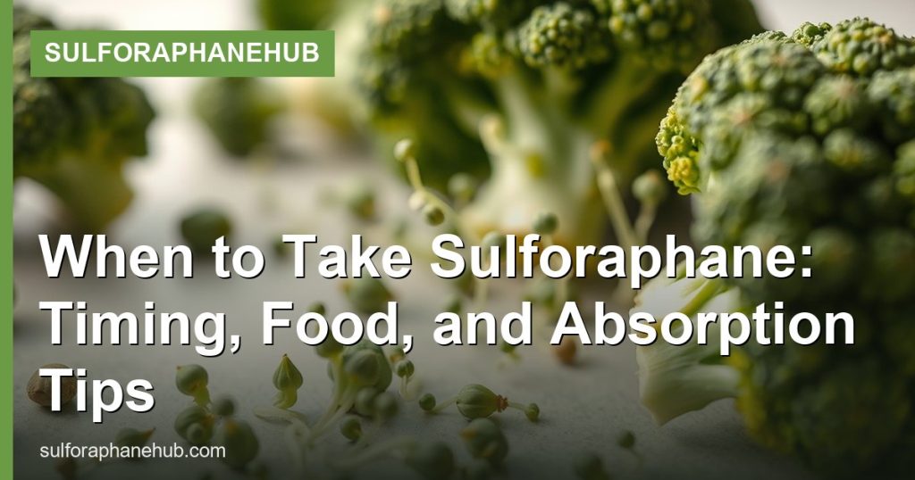 When to Take Sulforaphane: Timing, Food, and Absorption Tips - SulforaphaneHub