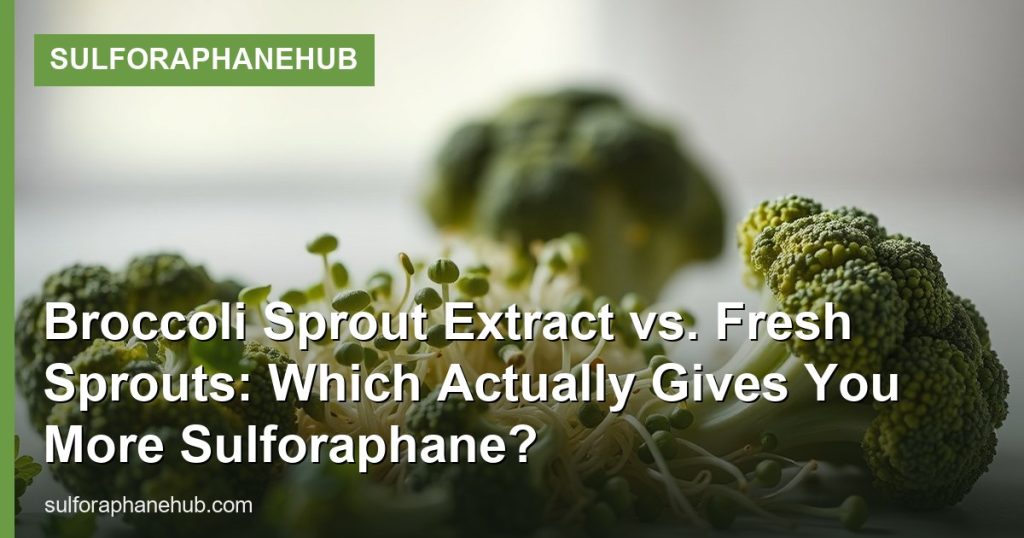 Broccoli Sprout Extract vs. Fresh Sprouts: Which Actually Gives You More Sulforaphane? - SulforaphaneHub