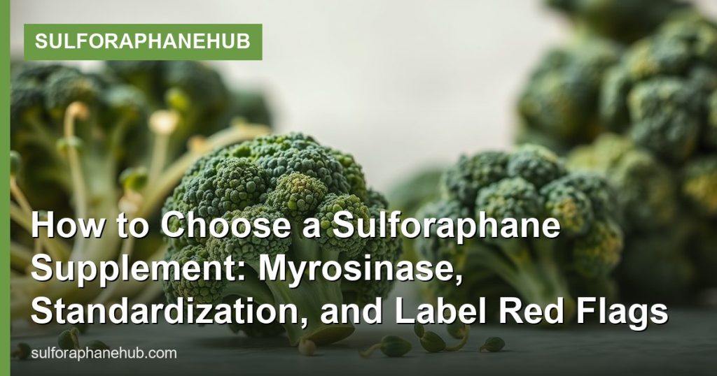 How to Choose a Sulforaphane Supplement: Myrosinase, Standardization, and Label Red Flags - SulforaphaneHub