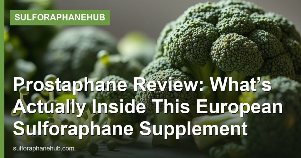 Prostaphane Review: What’s Actually Inside This European Sulforaphane Supplement - SulforaphaneHub