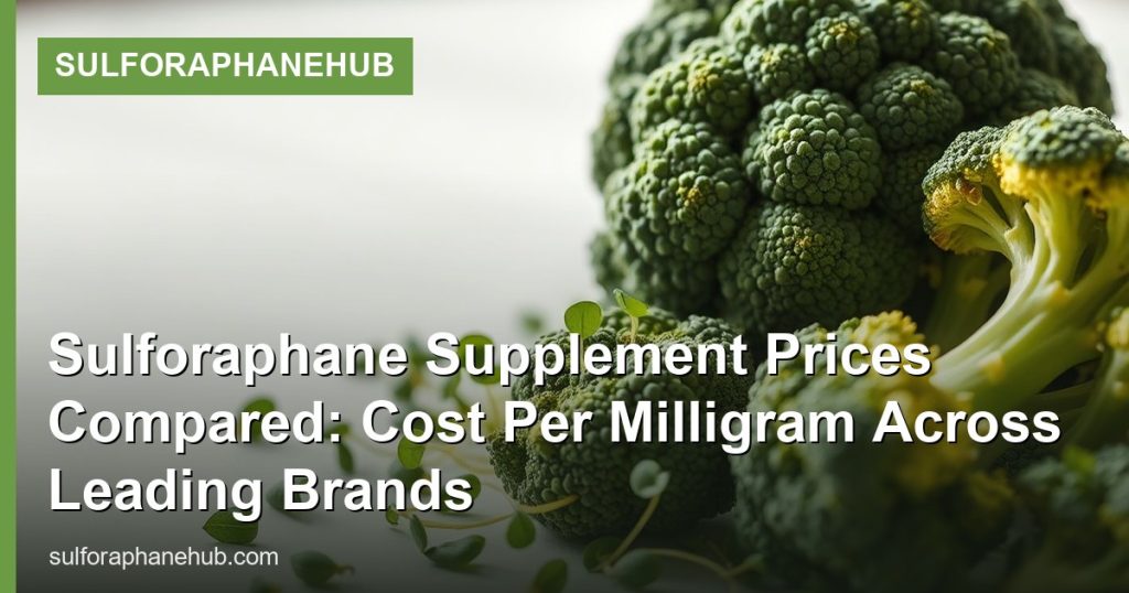Sulforaphane Supplement Prices Compared: Cost Per Milligram Across Leading Brands - SulforaphaneHub